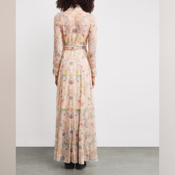 Zimmermann floral-print tie-neck maxi dress- Size 0/US4 - Picture 2 of 11